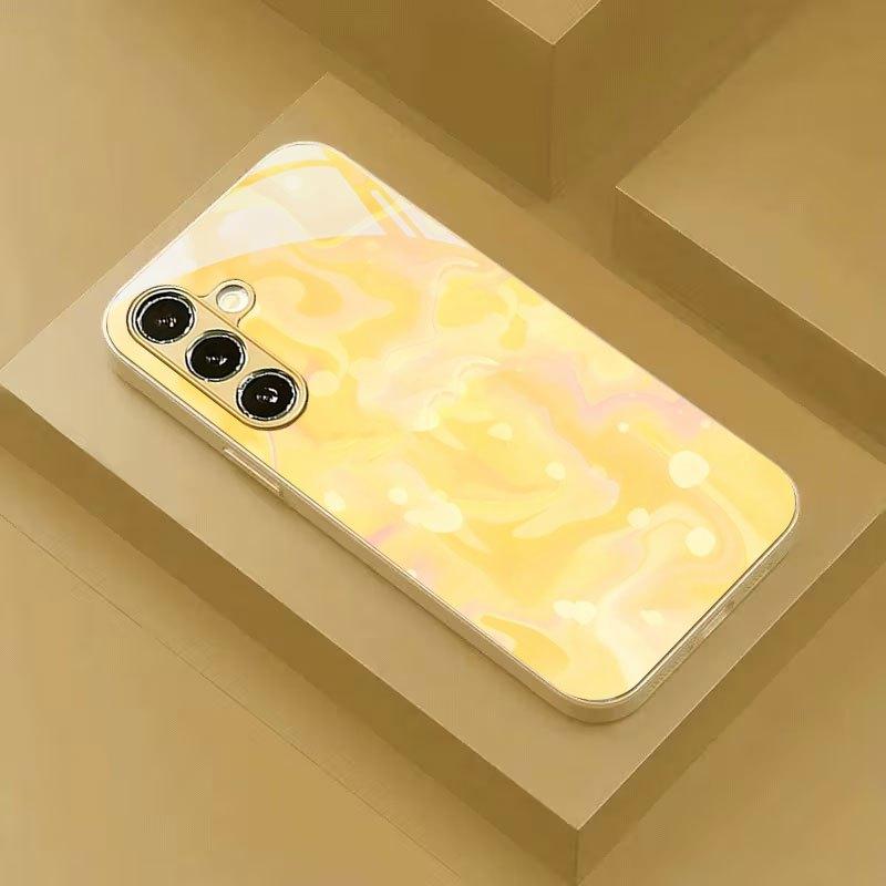 Желтый градиентный абстрактный принт Чехол для телефона для Galaxy S26 S25 S24 S23 Ultra S22 Ultra S20 Ultra 56 A72 A73 Защита от падений