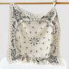 Thin Cashew Nut Print Silk Scarf Korean Style Small Scarves Simple Square Handkerchief  Women