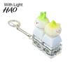 Backpack Hanging Decor Vegetable Fidget Keyboard with LED Light, Stress Relief Clicker Keychain Anxiety Tool for Backpack, Portable Mechanical Keycap