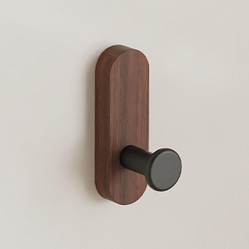 Самоклеящиеся настенные крючки из орехового дерева для вешания пальто, полотенца, одежды, одеяла, шляпы, рюкзака, халата, держатель для ключей в прихожую