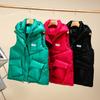 Autumn Winter Women Down Cotton Vests Coat Student Solid Color Outwear Sleeveless Wiastcoat Jacket Woman Padded Jacket Coat Tops