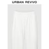UR 2025 Women's Pure Color Elastic Waist Straight Leg Pants