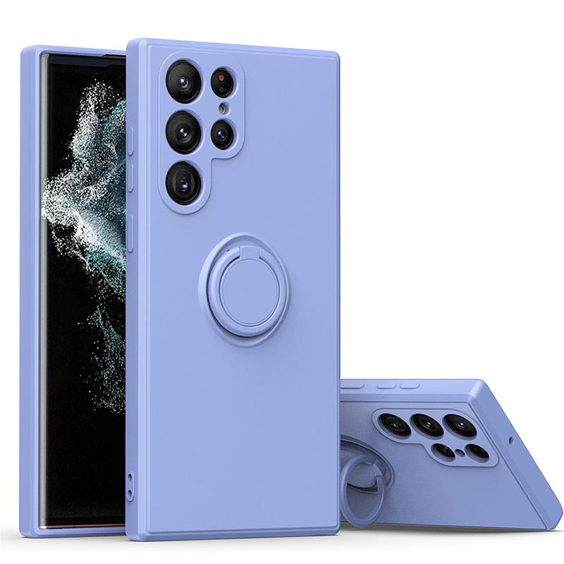 With Ring Holder Phone Case for Samsung Galaxy S24 Ultra S23 S22 S21 Plus A13 A52 A53 A54 TPU Soft Back Cover