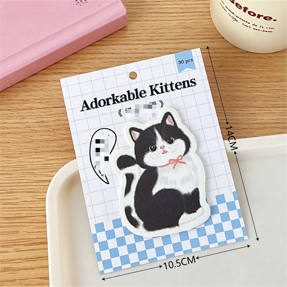 30 листов милый мультяшный котенок блокнот милый аниме кот скрапбукинг блокнот портативный канцелярский блокнот кавайный липкий блокнот