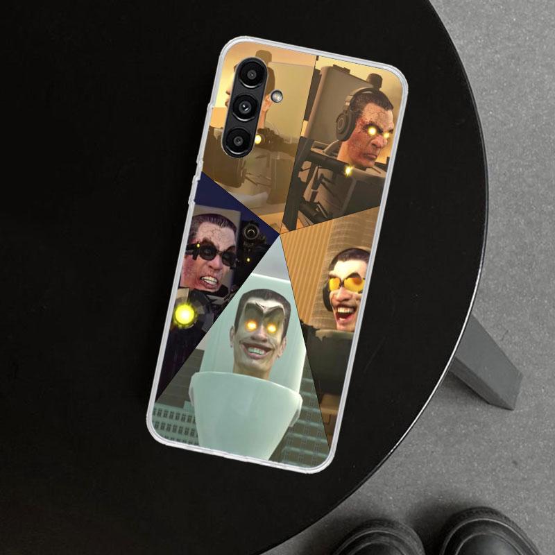 S-Skibidi Toilet Mobile Cell Phone Case Cover for Samsung Galaxy A17 A16 A26 A36 A56 A57 A37 A15 A25 A35 A55 A14 A24 A34 A54 A13