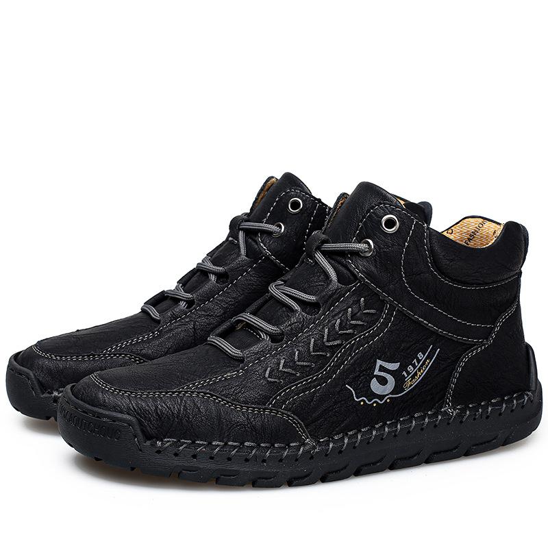 Мужская обувь большого размера ручной работы, полусапоги Мартин, повседневная обувь на плоской подошве, удобная обувь для ленивых, мужская обувь для вождения