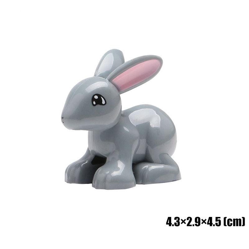 Big Size Building Blocks Animal Accessorie Compatible Duplo Rabbit Fish Bear Chicken Pig Duck Dog Cat Horse Cow Sheep Toys Gifts