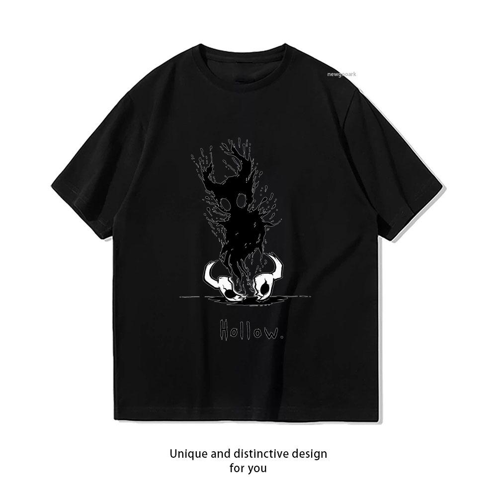 Футболка Hollow Void Hollow Knight WoУнисекс Унисекс Летний Хлопок Мультяшный Графический Футболки Взрослый Классический С Круглым Вырезом С Коротким Рукавом Подарочные Топы