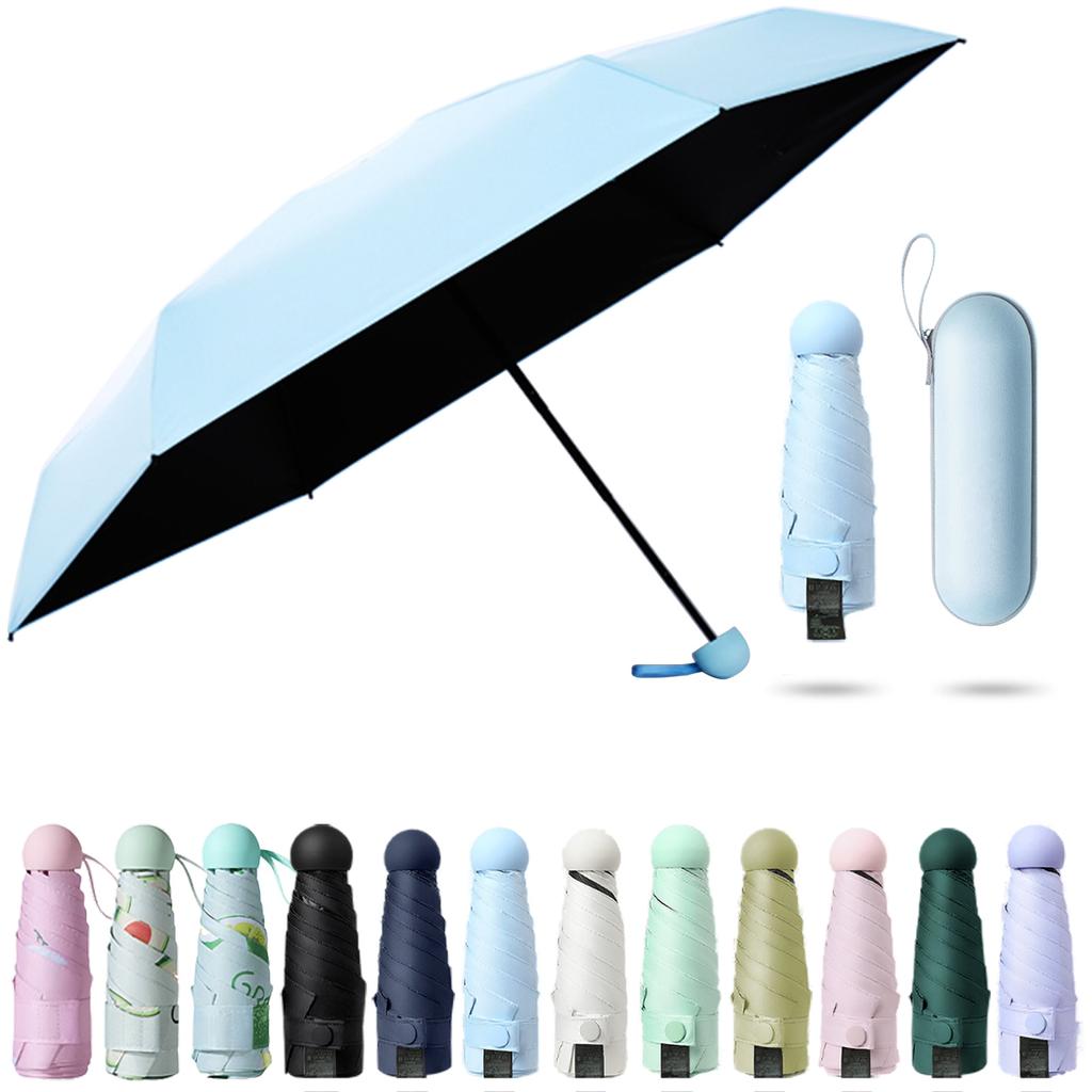 Sun Umbrella Folded Ultra Light Six Bone With Box Sun Protection UV Protection Sun Shade Sunshine Rain Dual Purpose