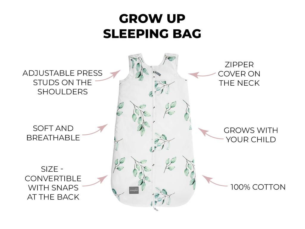 Спальный мешок Grow Up Винтажные животные Небесно-голубой