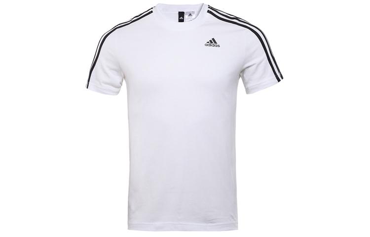 adidas Футболки Мужские Белые С Круглым Вырезом Умеренный Прямой Крой S98716