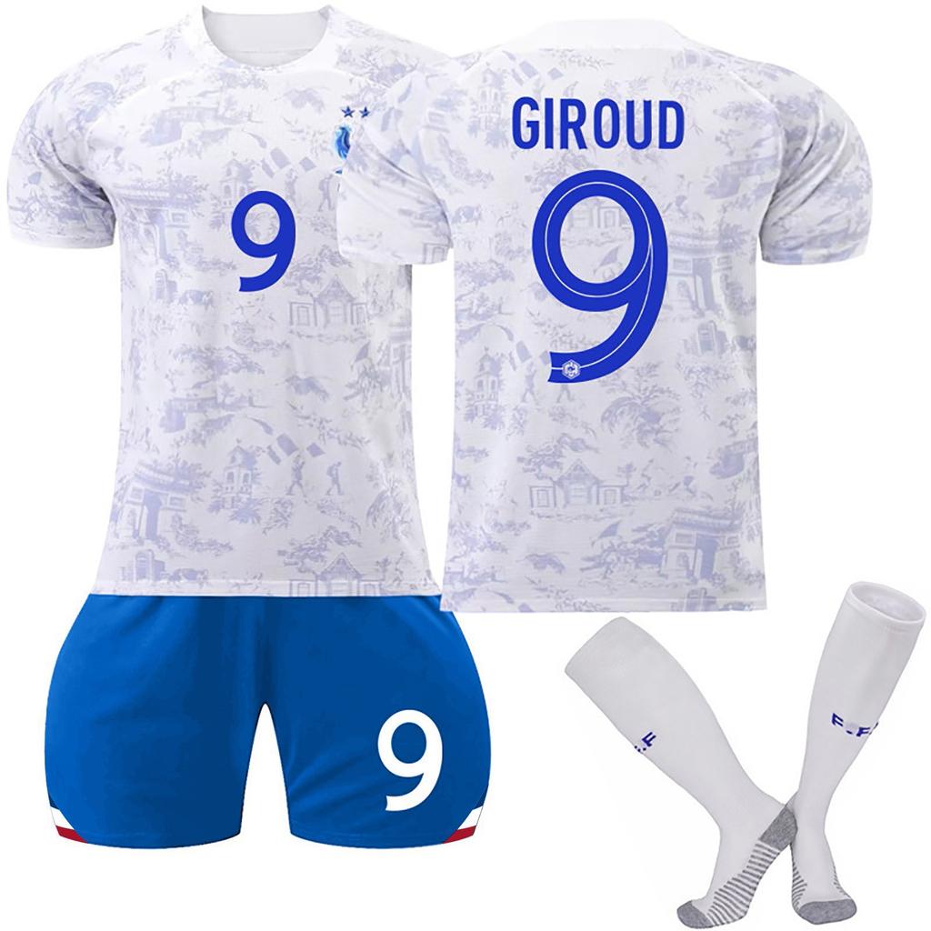 22/23 France Away Football Jerseys Shorts Socks Set New Shorts Socks Adult Sizes Outfits