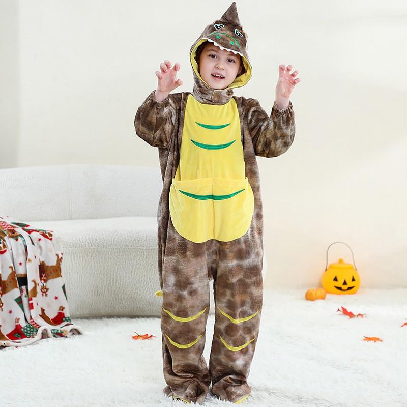 Kids Dinosaur Costume Halloween Party Cosplay Outfit Animal Dress Up Suit Long Sleeve Toddler Performance