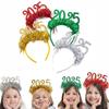 Письмо 2025 С Новым годом повязка на голову Декоративные очки Новогодний головной убор Выпускной реквизит