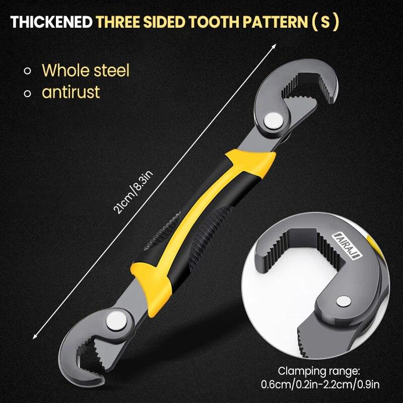 Набор гаечных ключей AIRAJ с трехсторонним зубчатым утолщением и защитой от ржавчины, большой размер 6-32 мм, многофункциональный ручной инструмент