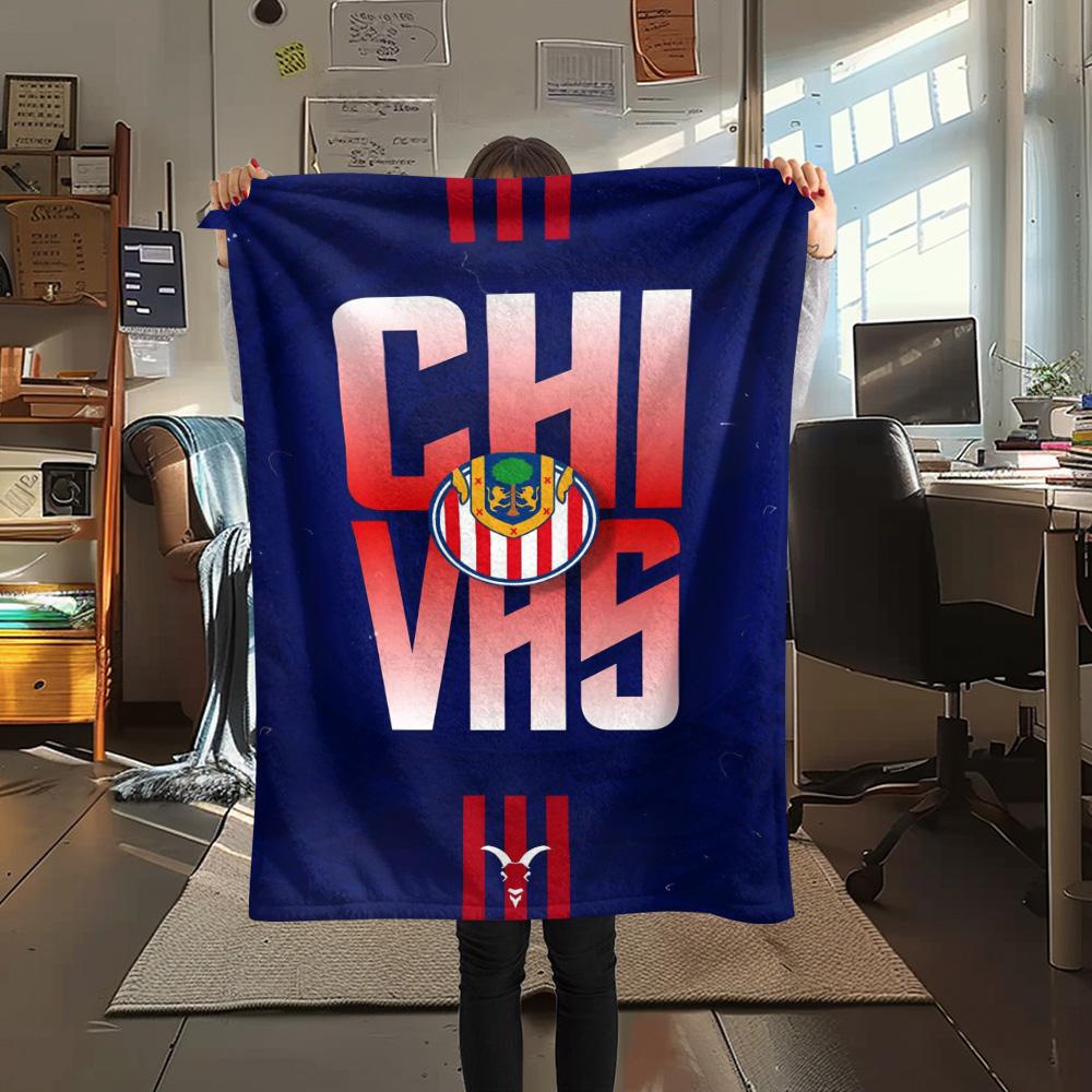 1Pc Chivas Fondo De Pantalla Print Flannel Blanket High Quality Warm Comfortable Cover for All Seasons Perfect for Gifts Home Decor