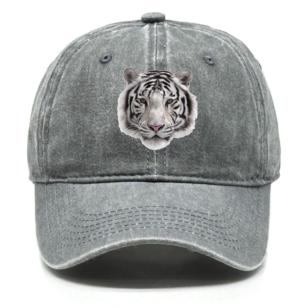 Tiger Head Print Adjustable Caps HD Animal Heads Man's Cap Casual Vintage-Inspired Snapback Baseball Hat One Size Fits All