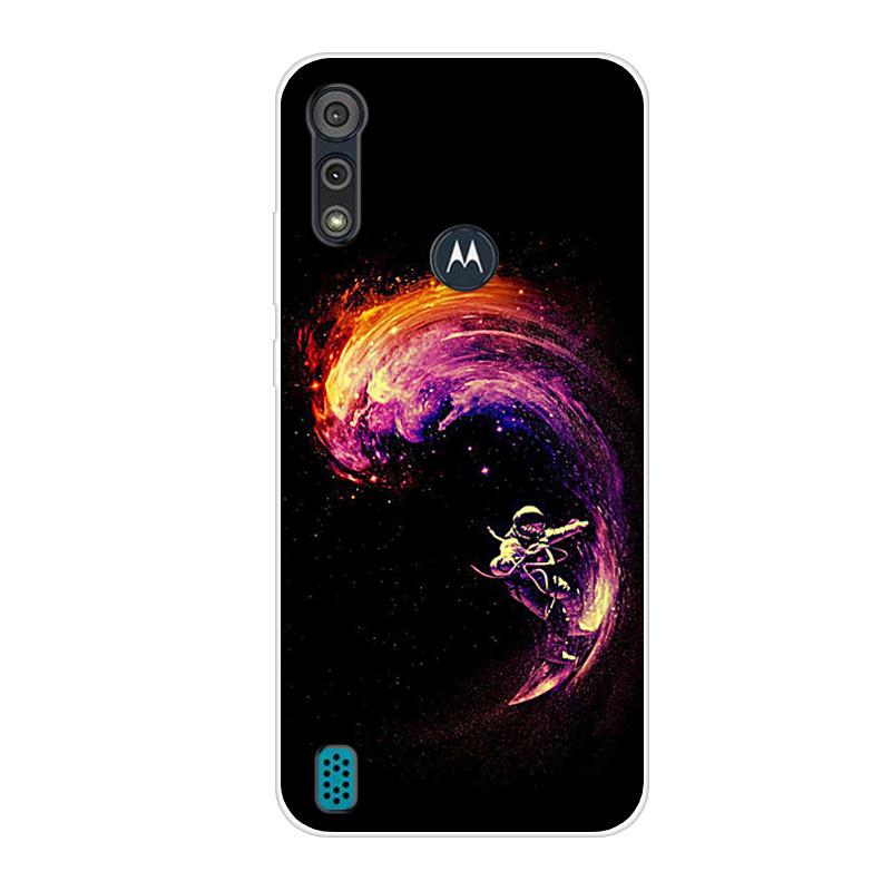 For Motorola Moto E6S 2020 Case Shockproof Soft Silicone TPU Back Cover For Moto E6S 2020 E6i Phone Cases E 6S Case Cute Cartoon