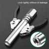 High-pressure Grease Gun Nozzle Manual Locking Clamp Type Self-locking Double Gear Injector Nipple Oil Filling Tool Car Supply