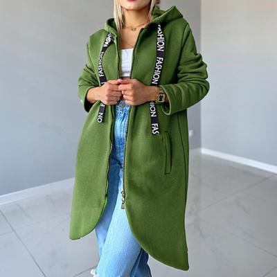 Женский модный повседневный кардиган-жакет однотонного цвета с длинными рукавами