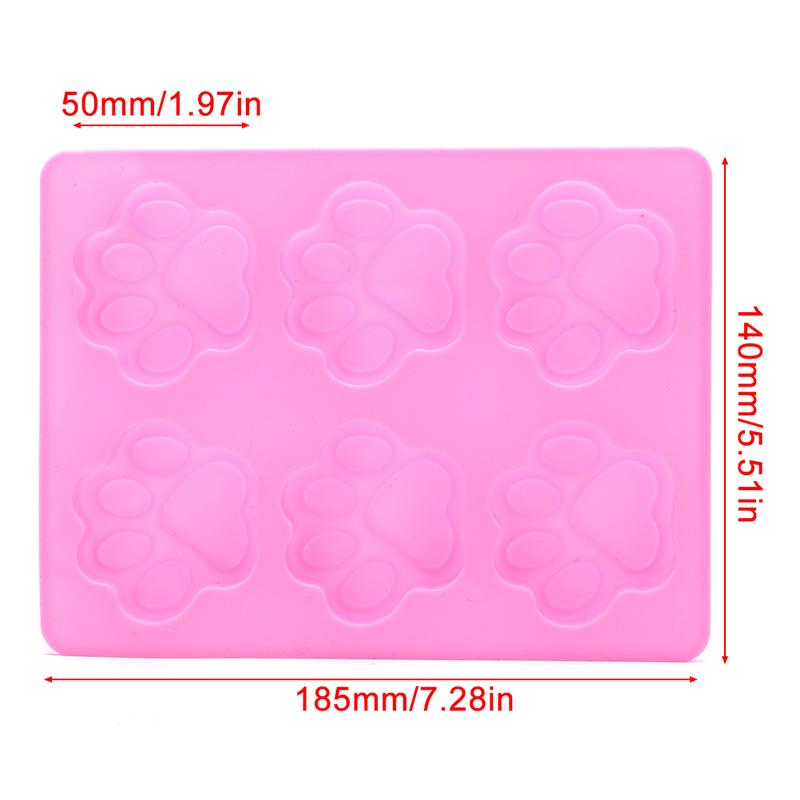 Dog Cat Paw Print Mold Silicone Cake Baking Mold Soap Mold Kitchen Tool