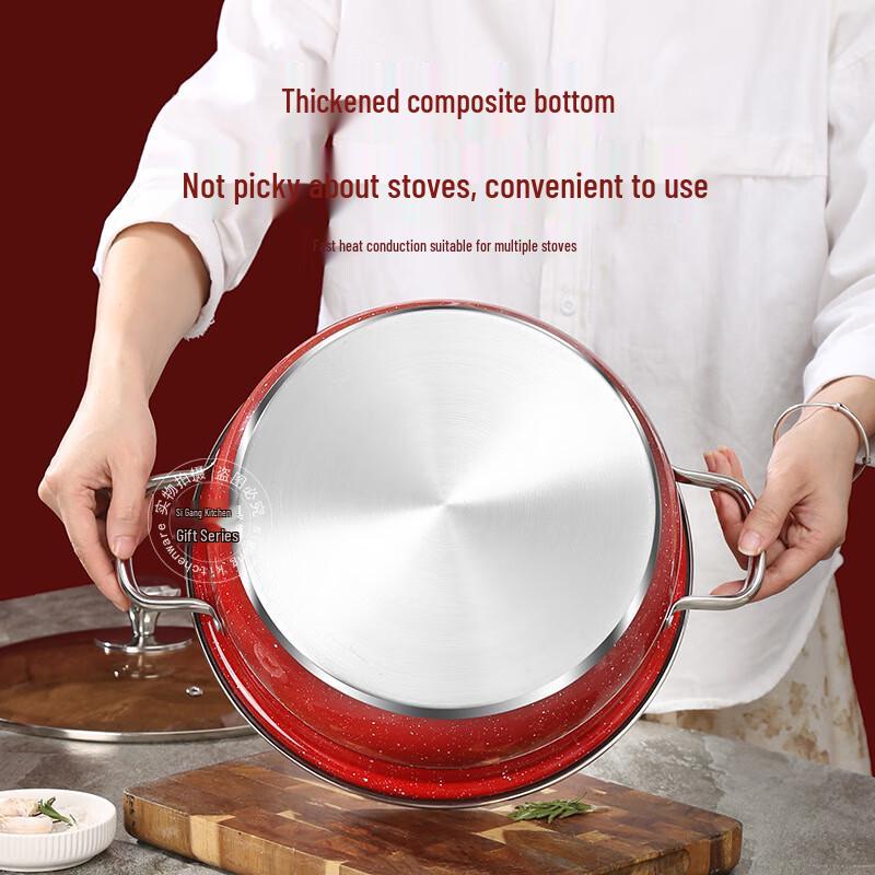 Sisigang Oriental Red Charm Stainless Steel Cookware