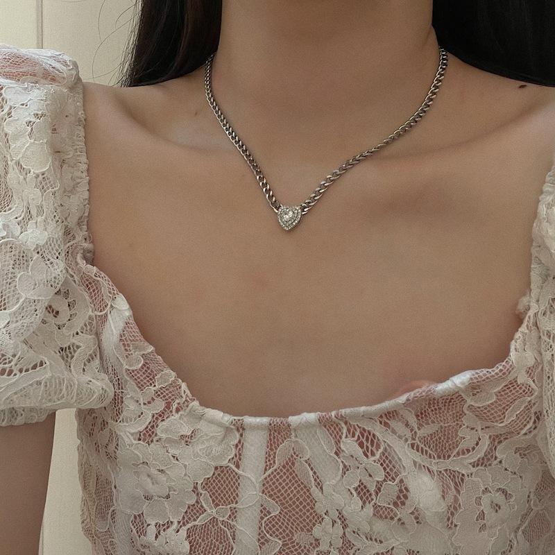 Цепочка Love Collarbone из титановой стали Love, многослойное ожерелье, ювелирное украшение, ожерелье Best Friend