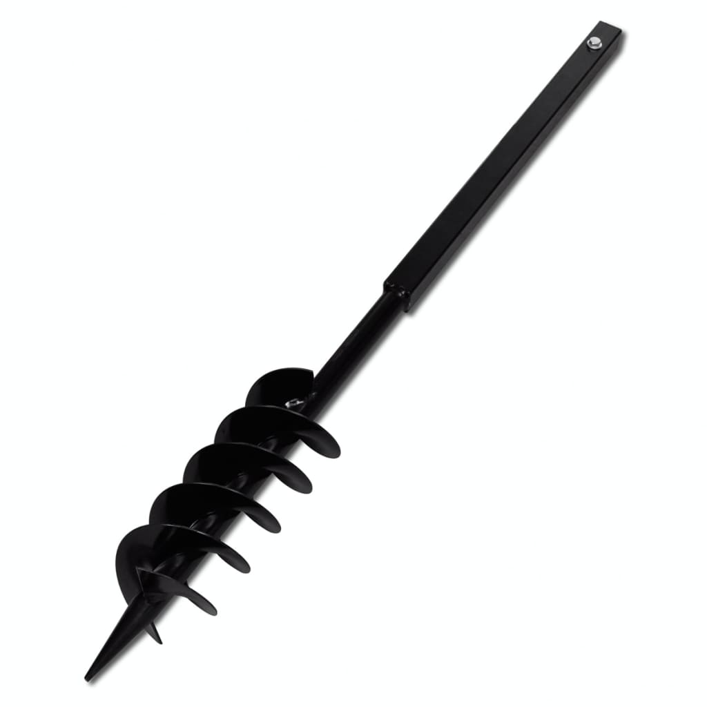 Vidaxl Świder Z Rączką, 100 Mm, Podwójna Spirala, Stalowy, Czarny