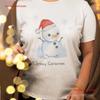 SnowUnisex Christmas T Shirt Heavy Cotton Holiday Winter Wardrobe Festive Apparel Snowy Design Vintage Washed Comfortable