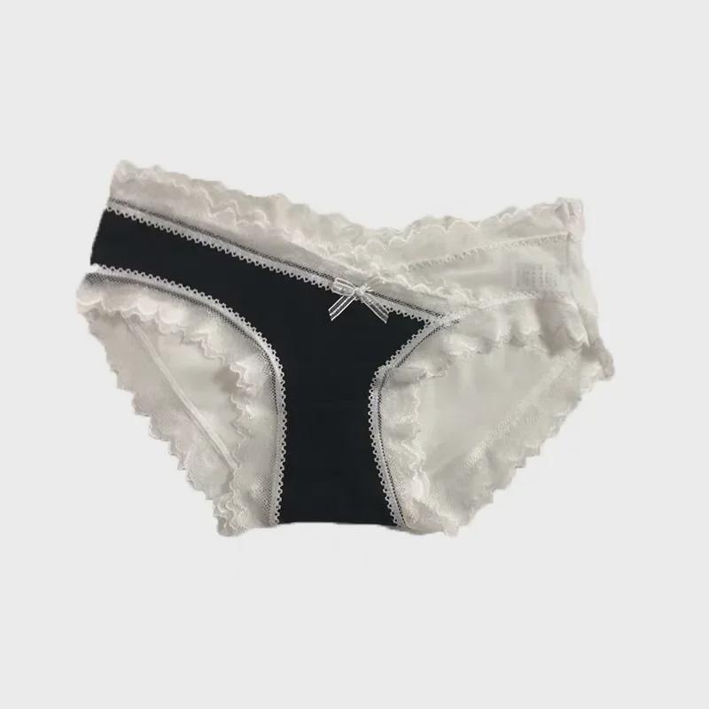 Нижнее белье в японском стиле из кружева и хлопка Wild Cat Mesh для женщин