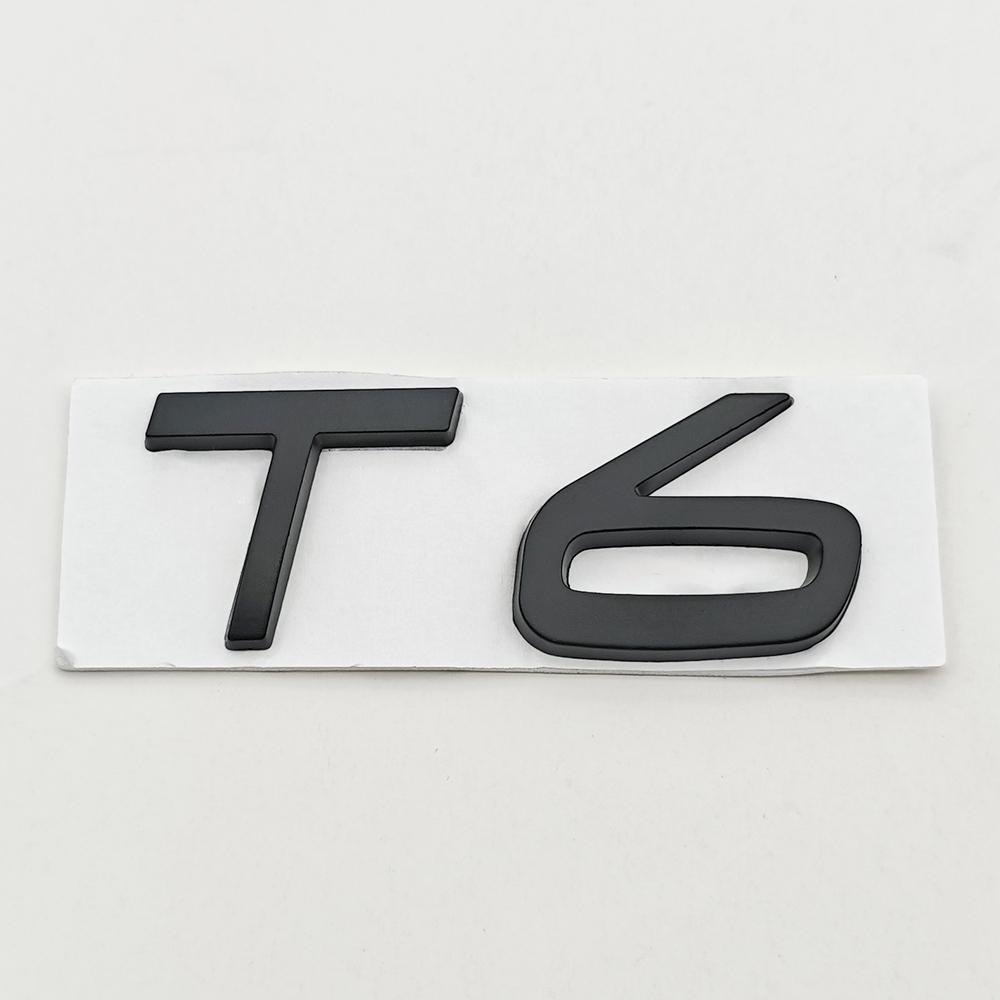 3d Metal Badge Car Rear Trunk Logo T5 T6 AWD Emblem for Volvo S40 S60 S90 XC40 XC60 XC90 V50 V70 T5 T6 AWD Sticker Accessories