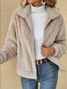 2024 Autumn/Winter Women's Fur Plush Lapel Cardigan Short Coat