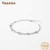 Tancise 925 Sterling Silver Bracelet Jewelry Geometric Bead Chain Link Bracelets Fashion Fine Wedding Gift for Girlfriend Women