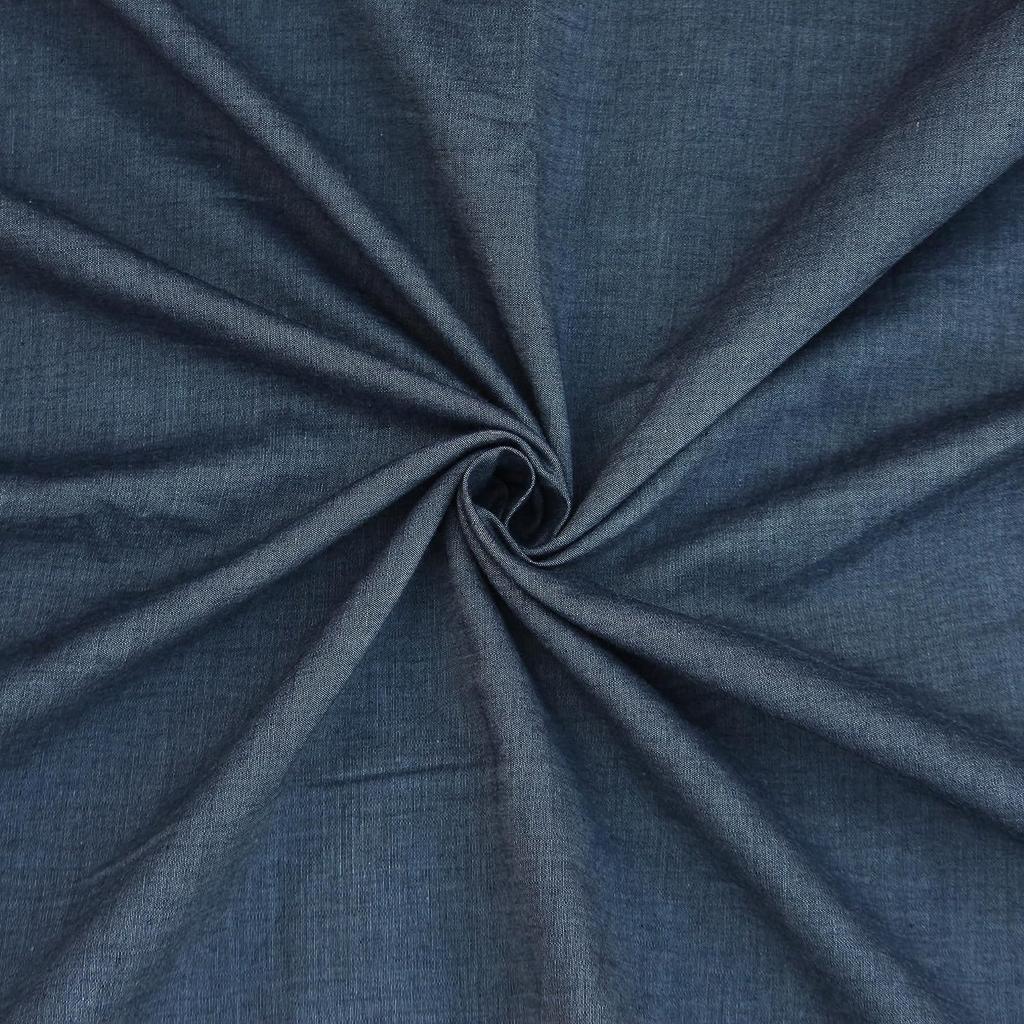 Unstitched 100% Cotton Chambray Shirt Fabric , Sold By Meter