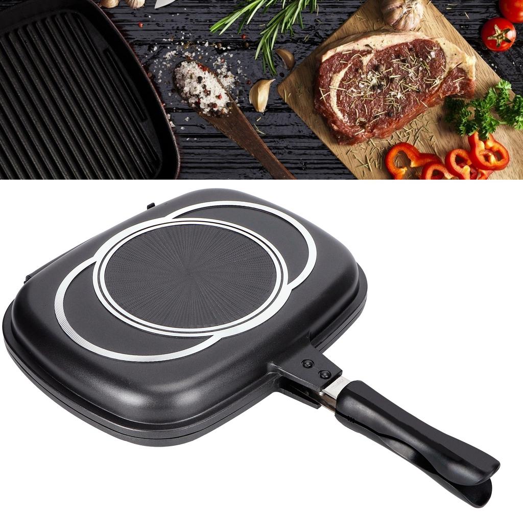 32см Двойной?Сковорода с двумя сторонами Инструмент для приготовления барбекю Посуда для дома Аксессуары для кухни на открытом воздухе
