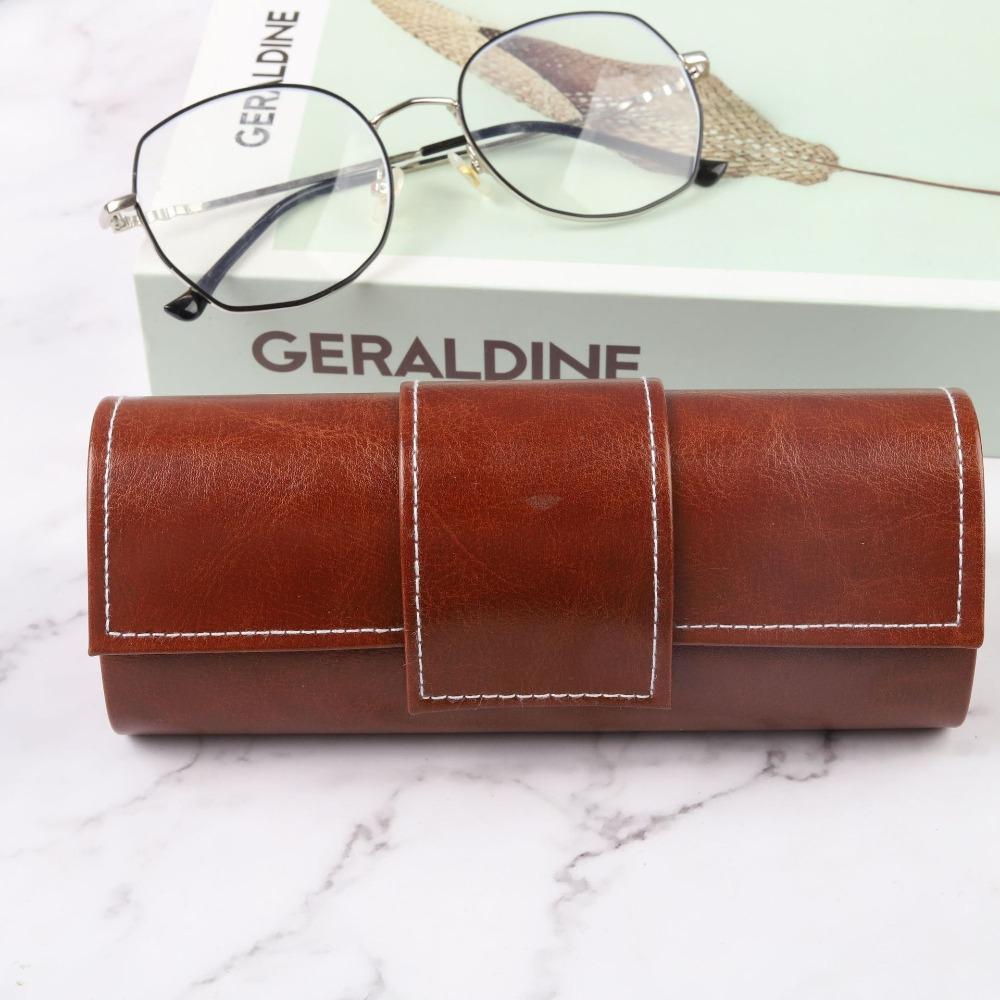 PU Leather Eyeglasses Case Anti-fall Reading Glasses Box Portable Sunglasses Holder Daily Use