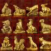 12 Chinese Zodiac Solid Brass Animal Figurines – Desktop Ornaments for Home or Office Decor