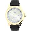 TIMEX Essex Avenue Watch, TW2W43200, Men's, Black, Silver Dial, Brass, Mineral Glass, Quartz Movement