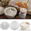 New Cement Gypsum Storage Tank Mould DIY Crystal Drop Glue Mold Octagonal Triangular Cut Diamond Shaped Candle Cup Silicone Mold