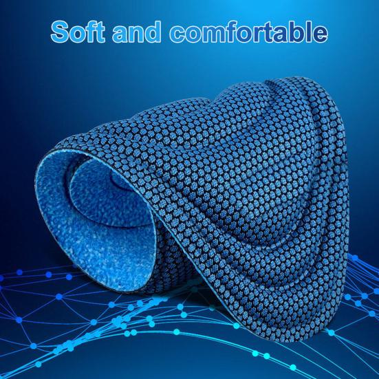 1 Pair Women Men Insoles 3D Design High Elasticity Anti-slip Super Soft Breathable Sweat Absorption Sponge Nano Deodorant Insoles Sports Accessories