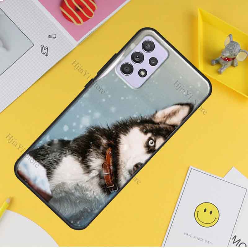 Чехол для телефона с щенком хаски для Samsung Galaxy A32 A12 A42 A52 A72 A11 A51 A71 A21S A20S A50 A70 A10