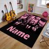 Custom BlackPink Mat Personalized Name, Polyester Washable Indoor Entryway Rug, Gift for Christmas, Easter, Thanksgiving Day