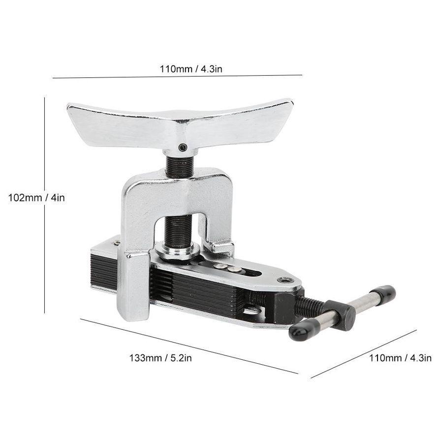 Развальцовочное устройство для кондиционирования воздуха 3/16 дюйма - 3/4 дюйма (4-19мм) Разрезанная медная труба Универсальный инструмент для развальцовки тормозных трубок Устройство для развальцовки тормозных трубок