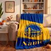Golden State Warriors Custom Flannel Blankets Soft Warm Cozy Throws for Home Decor Holiday Gifts