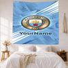 Manchester City Custom Your Name Wall Decor Tapestry Art For Pet Memorial Birthdaywedding Party Backdrop Family Gift