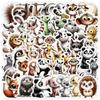 50 Cartoon Animal Graffiti Stickers Mobile Phone Water Cup Waterproof Decorative Stickers Creative Cute Animal Stickers