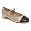 Zapato Merceditas De Tacón Bajo Para Mujer, Dorado Y Negro. Montevita Milanoza 105313