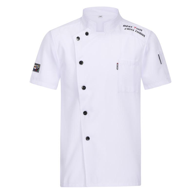 Chef Jacket For Men Women Chef Short Sleeve Shirt Waiter Uniform For Bakery Restaurant Top