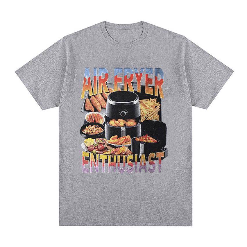Air Fryer Enthusiast Funny Cooking Lover TShirts Men Women summer O-Neck short sleeve T-shirt fashion High Quality Cotton TShirt