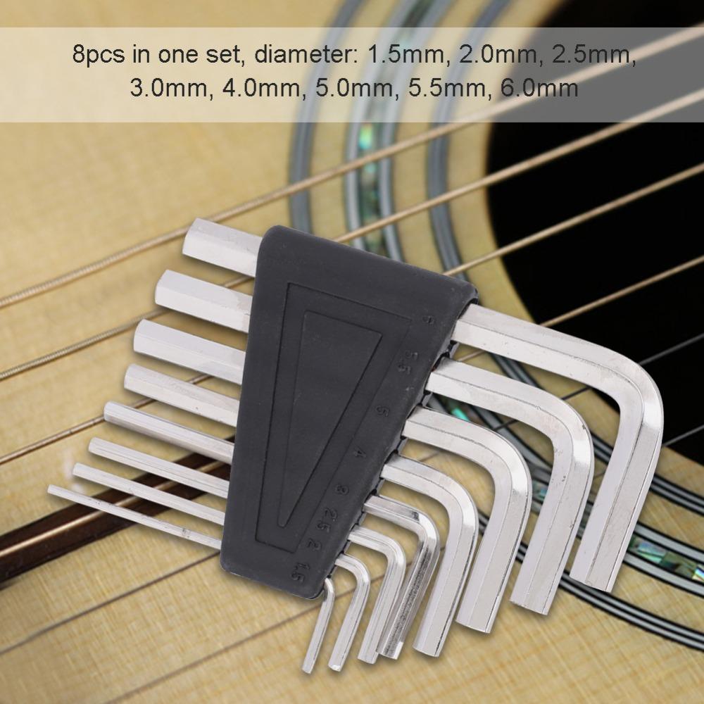 16PCS 1.5-6mm Hex Key Set Silver Hex Wrench Set Allen Key Wrench Set For For instrument repair